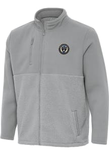 Antigua Philadelphia Union Mens Grey Daily Fused Medium Weight Jacket