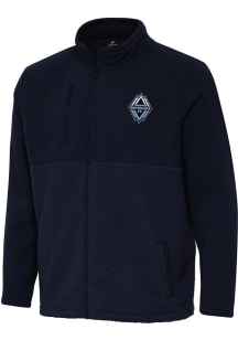 Antigua Vancouver Whitecaps FC Mens Navy Blue Daily Fused Medium Weight Jacket