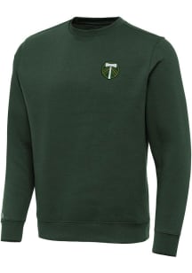 Antigua Portland Timbers Mens Green Victory Long Sleeve Crew Sweatshirt