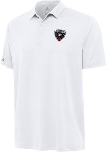 Antigua DC United Mens White Reprocess Recycled Short Sleeve Polo