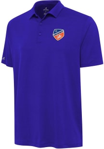 Antigua FC Cincinnati Mens Blue Reprocess Recycled Short Sleeve Polo