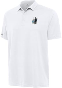 Antigua Minnesota United FC Mens White Reprocess Recycled Short Sleeve Polo