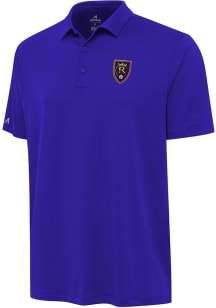 Antigua Real Salt Lake Mens Blue Reprocess Recycled Short Sleeve Polo