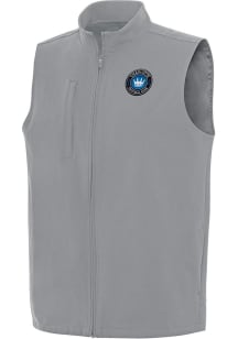 Antigua Charlotte FC Mens Grey Regard Sleeveless Jacket