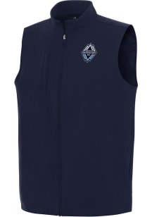 Antigua Vancouver Whitecaps FC Mens Navy Blue Regard Sleeveless Jacket