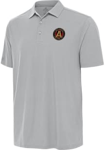 Antigua Atlanta United FC Mens Grey Era Short Sleeve Polo