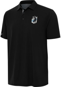 Antigua Minnesota United FC Mens Black Era Short Sleeve Polo