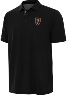 Antigua Real Salt Lake Mens Black Era Short Sleeve Polo