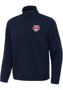 Antigua New York Red Bulls Mens Navy Blue Brisk Long Sleeve Qtr Zip Pullover