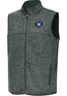 Antigua Charlotte FC Mens Grey Fortune Sleeveless Jacket