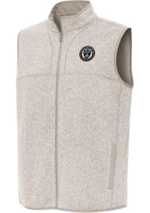 Antigua Philadelphia Union Mens Oatmeal Fortune Sleeveless Jacket
