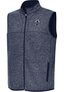 Antigua Vancouver Whitecaps FC Mens Navy Blue Fortune Sleeveless Jacket