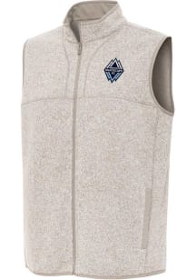 Antigua Vancouver Whitecaps FC Mens Oatmeal Fortune Sleeveless Jacket