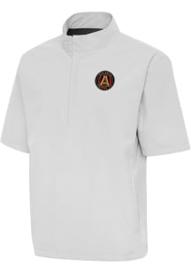 Antigua Atlanta United FC Mens Grey Brisk Short Sleeve Jacket