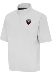 Antigua DC United Mens Grey Brisk Short Sleeve Jacket