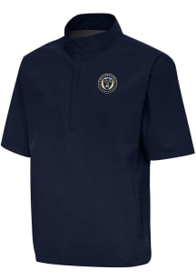 Antigua Philadelphia Union Mens Navy Blue Brisk Short Sleeve Jacket
