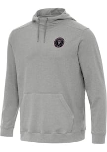 Antigua Inter Miami CF Mens Grey Cloud Long Sleeve Hoodie