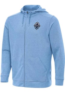 Antigua Vancouver Whitecaps FC Mens Light Blue Effortless Light Weight Jacket