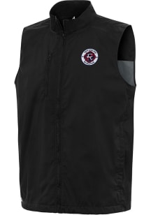 Antigua New England Revolution Mens Black Brisk Sleeveless Jacket