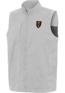 Antigua Real Salt Lake Mens Grey Brisk Sleeveless Jacket