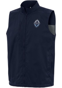 Antigua Vancouver Whitecaps FC Mens Navy Blue Brisk Sleeveless Jacket
