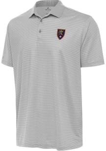 Antigua Real Salt Lake Mens White Rings Short Sleeve Polo