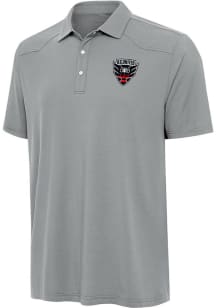 Antigua DC United Mens Grey Western Short Sleeve Polo