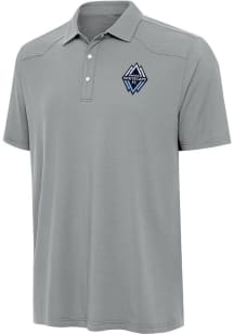 Antigua Vancouver Whitecaps FC Mens Grey Western Short Sleeve Polo