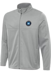Antigua Charlotte FC Mens Grey Links 2 Light Weight Jacket