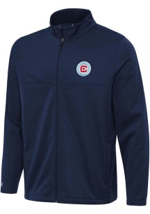 Antigua Chicago Fire Mens Navy Blue Links 2 Light Weight Jacket