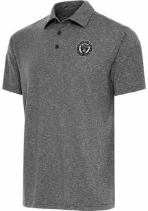 Antigua Philadelphia Union Black Par 3 Big and Tall Polo
