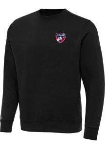 Antigua FC Dallas Mens Black Victory Big and Tall Crew Sweatshirt