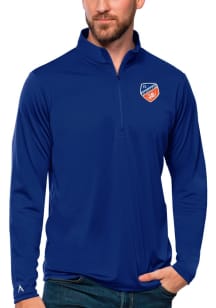 Antigua FC Cincinnati Mens Blue Tribute Long Sleeve Qtr Zip Pullover