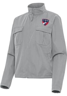Antigua FC Dallas Womens Grey Even Par Light Weight Jacket
