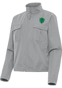 Antigua Seattle Sounders FC Womens Grey Even Par Light Weight Jacket