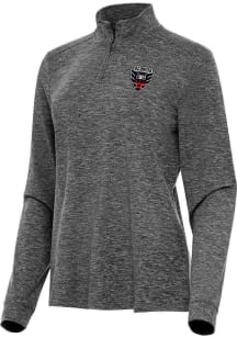 Antigua DC United Womens Black Mentor Qtr Zip Pullover