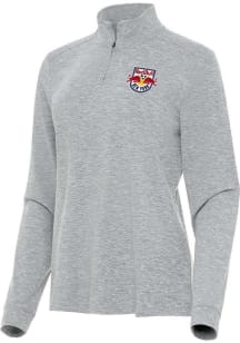 Antigua New York Red Bulls Womens Grey Mentor Qtr Zip Pullover