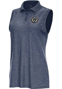 Antigua Philadelphia Union Womens Navy Blue Recap Polo Shirt