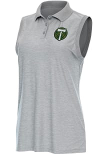 Antigua Portland Timbers Womens Grey Recap Polo Shirt