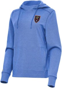 Antigua Real Salt Lake Womens Blue Justice Hooded Sweatshirt