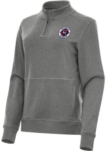 Antigua New England Revolution Womens Black Crush Qtr Zip