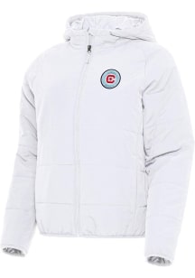 Antigua Chicago Fire Womens White Universe Filled Jacket