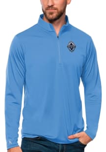 Antigua Vancouver Whitecaps FC Mens Blue Tribute Long Sleeve Qtr Zip Pullover
