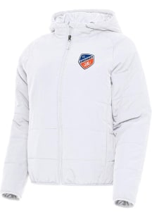 Antigua FC Cincinnati Womens White Universe Filled Jacket
