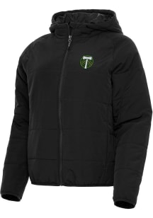 Antigua Portland Timbers Womens Black Universe Filled Jacket