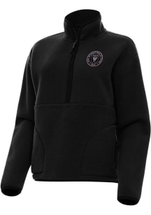 Antigua Inter Miami CF Womens Black Figure Qtr Zip