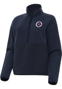 Antigua New England Revolution Womens Navy Blue Figure Qtr Zip