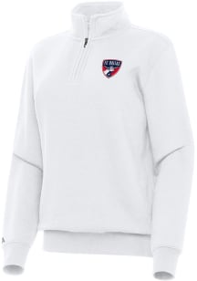 Antigua FC Dallas Womens White Victory Qtr Zip
