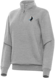 Antigua Minnesota United FC Womens Grey Victory Qtr Zip