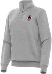 Antigua New England Revolution Womens Grey Victory Qtr Zip